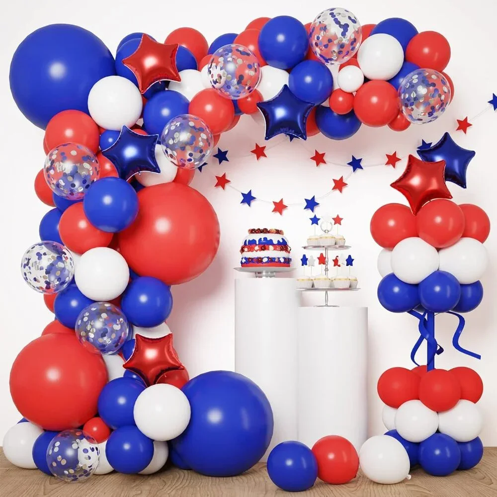Red White and Blue Balloon Garland Arch Kit - NWOT